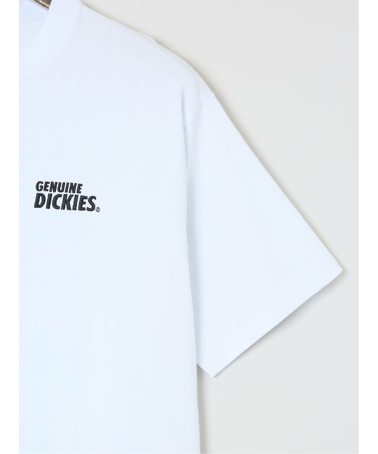 【大きいサイズ】ジュニュイン ディッキーズ/Genuine Dickies フェス風バックプリント クルーネック半袖Tシャツ